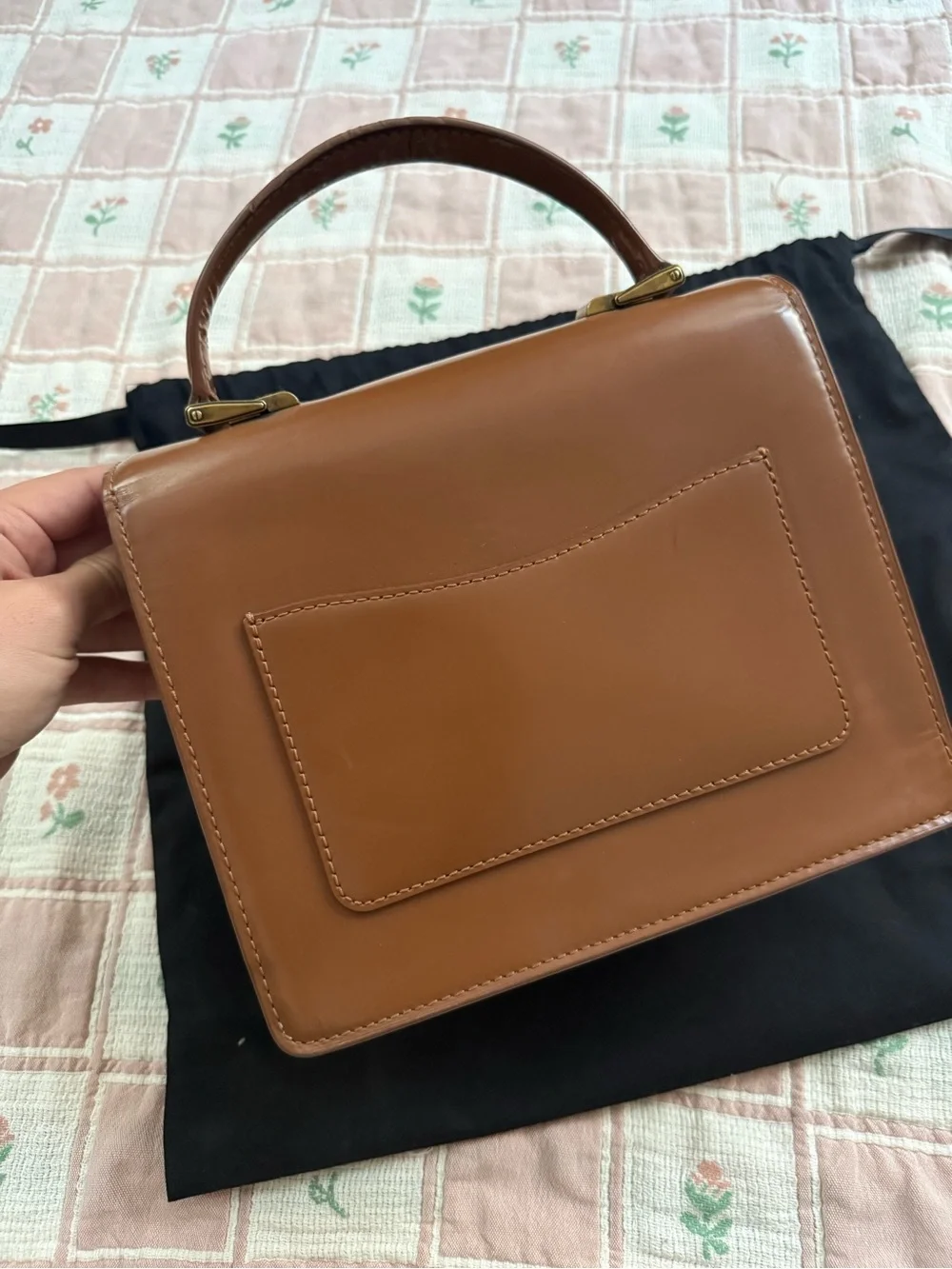Marc Jacobs Tan Leather Top-Handle Satchel